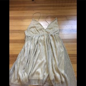 shimmery gold dress